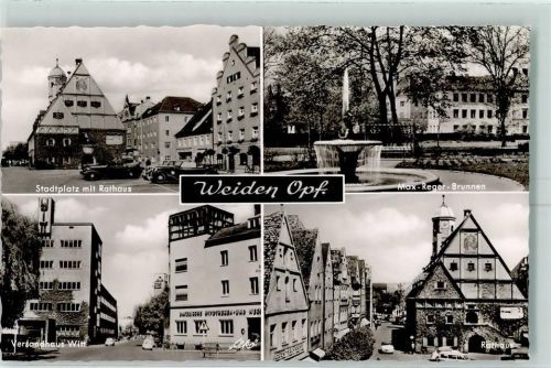 Weiden Max Reger Brunnen Stadtplatz Rathaus Versandhaus Witt