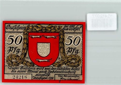 46483 W4230 Wesel a Rhein - Notgeld