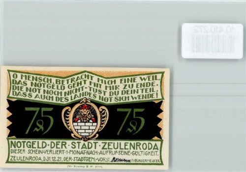 Zeulenroda Notgeld