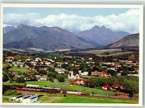 Stellenbosch View of the town from Papegaaisberg Bahnhof
