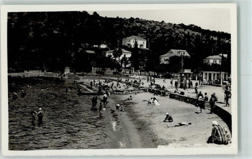 Dubrovnik 1950 Strand und Hotels AK