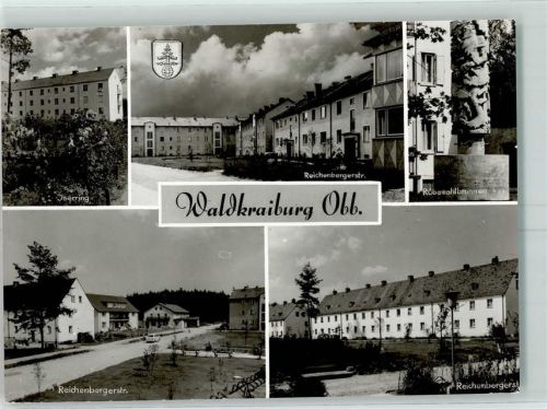 Waldkraiburg Iserring Reichenbergerstraße Rübezahlbrunnen Wappen