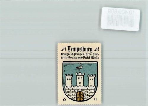 Tempelburg Vignette Wappen Kaffee Hag ca 1920-1940