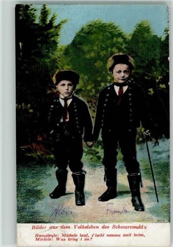 1924 Hansjörgle und Michele Kinder Verlag Fuchs II 2027 AK