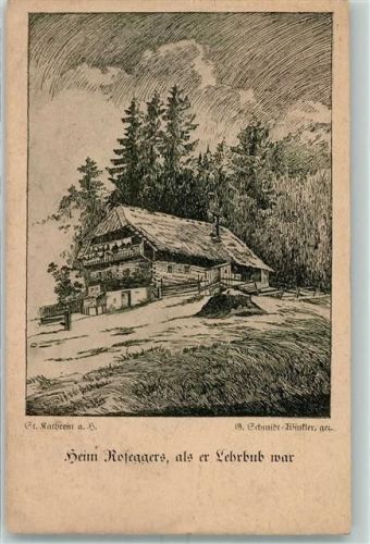 St. Kathrein Heim Rofeggers, als er Lehrbub war sign. Schmidt Winkler