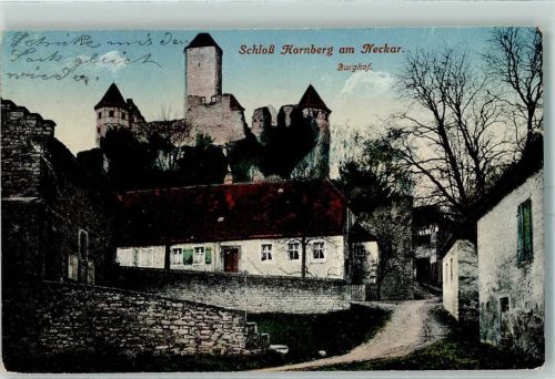 Neckarzimmern 1917 Schloß Hornberg Burghof