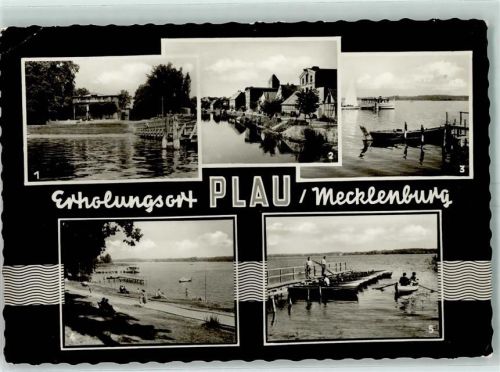 Plau Ausflugdschiff Segelboot Ruderboot