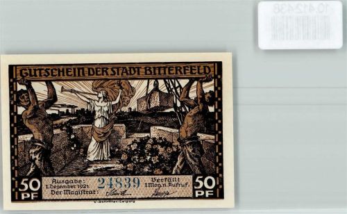 Bitterfeld Notgeld Briketthabrik