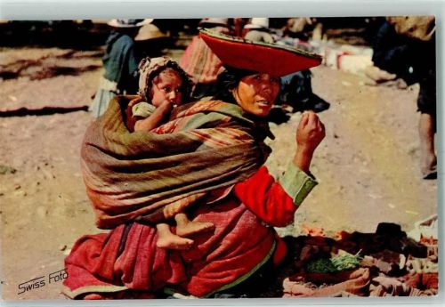 Pisac Pisaq - Indio mit Kind auf dem Markt