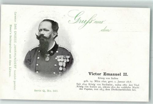 1900 Victor Emanuel II - Serie Q. Nr. 561 Das Grosse Jahrhundert