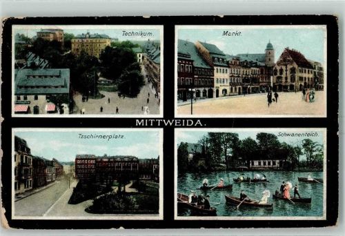 Mittweida Technikum Tzschirnerplatz Markt Schwanenteich