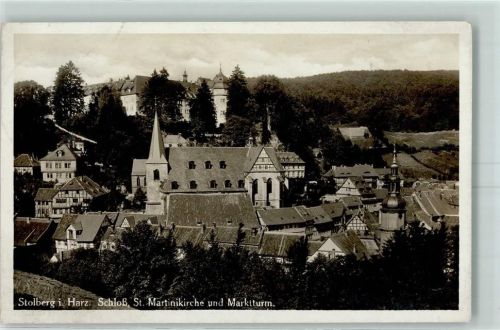 06547 O4713 Stolberg Harz - Schloss St. Martinikirche Marktturm
