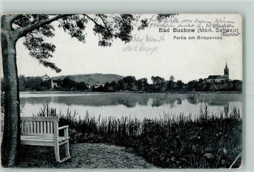 Buckow Griepensee Ufer Ruhebank