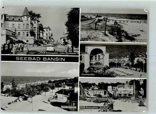 Seebad Bansin FDGB Erholungsheim Julian Marchlewski Strandpromenade FDGB Erholungsheim Seeschloß Konzertpavillion