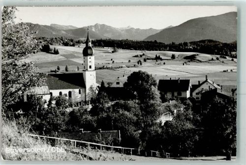 82435 W8117 Bayersoien Foto AK Kirche