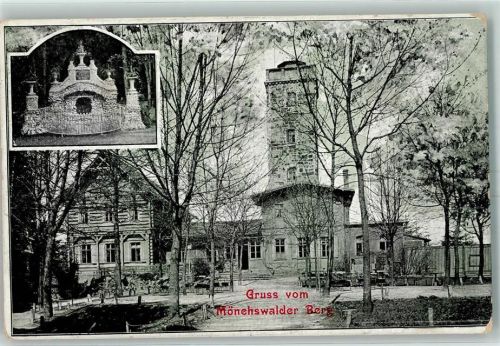 Mönchswalder Berg 1907 Aussichtsturm Gasthaus Denkmal Gasthausstempel Emil Gröschel