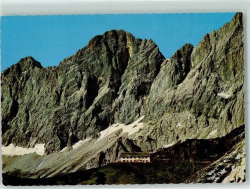 Dachstein Südwandhütte Beschreibung aufgeklebt Hüttenstempel