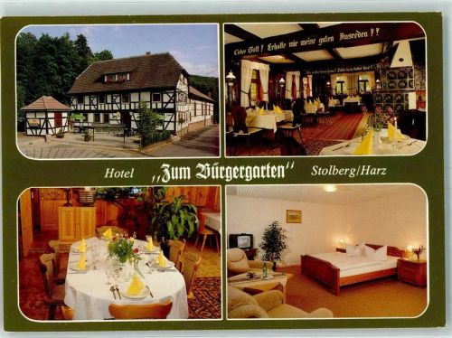 Stolberg Hotel Zum Bürgergarten Gastraum Kachelofen Gästezimmer