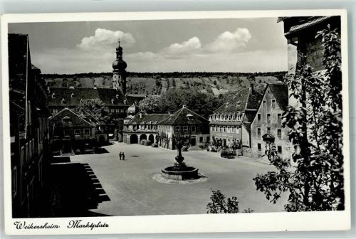 Weikersheim Marktplatz Marktbrunnen