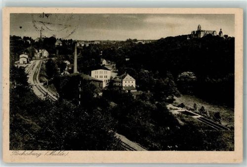 Rochsburg Gleise Schloss Fabrik