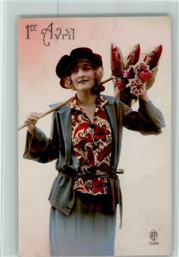 Fotoverlag R.P. 1685 - Mode - Frau mit Fische