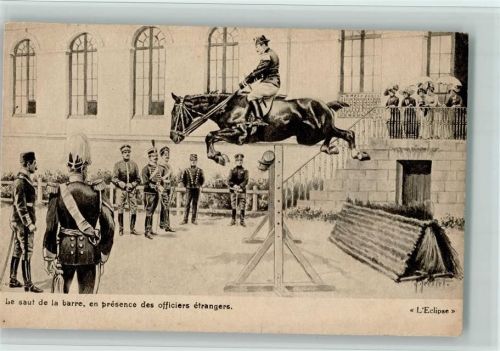 Le saut de la barre, en presence des officiers etrangers