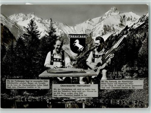 Oberstdorf Duo Hans und Hansi aus dem Trettach-Stüble, Kontragitarre - gute Erhaltung