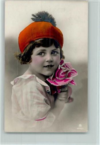 Serie 6898-1 Kinderkopf, handcoloriert - gute Erhaltung