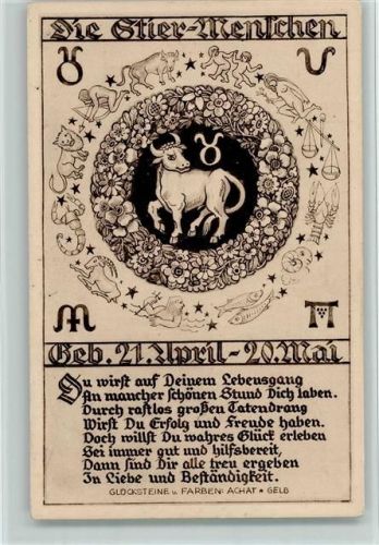 Die Stier Menschen, gute Erhaltung AK