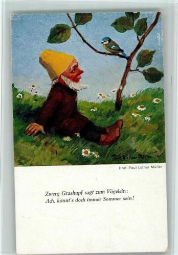 1910 - 1920 Zwerg und Meise AK