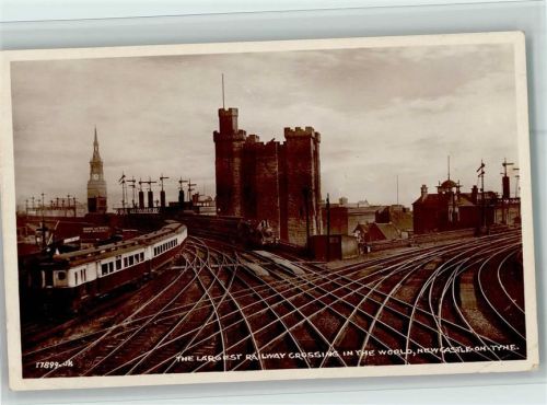 1927 The largest Railway crossing in the World, New Castle