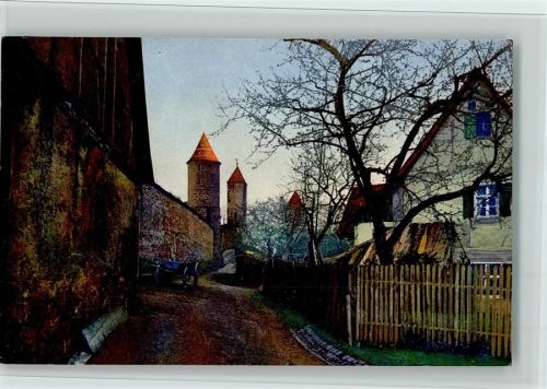 Dinkelsbühl Serie 149 Nr. 2767 , an der Stadtmauer, gute Erhaltung AK