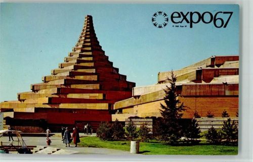 Ausstellung - Expo 1967 - Ensemble de deux Pavillons, sehr gute Erhaltung AK