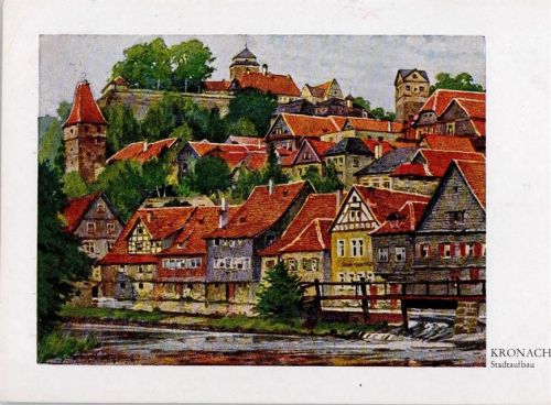 Kronach Stadtaufbau sign. Gustav Lüttgens