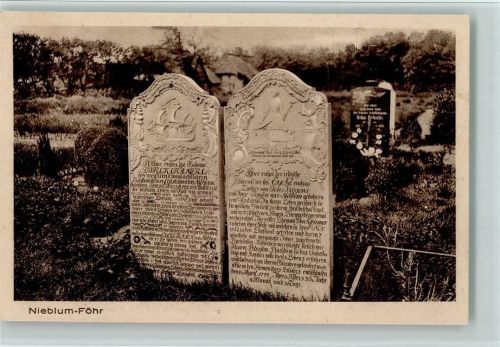 W2270 Nieblum Friedhof Gedenkstein Friedhof