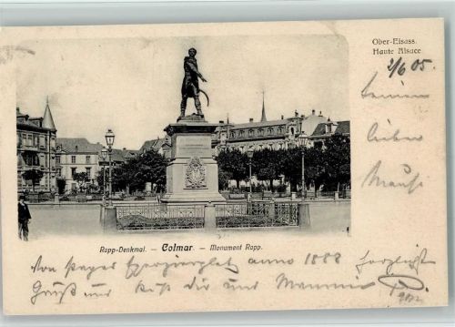 Colmar 1905 General Rapp Denkmal AK