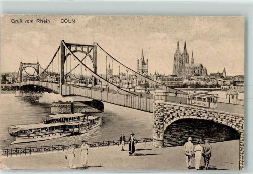 Köln Neustadt-Süd 102 Rheinbrücke Raddampfer Kölner Dom