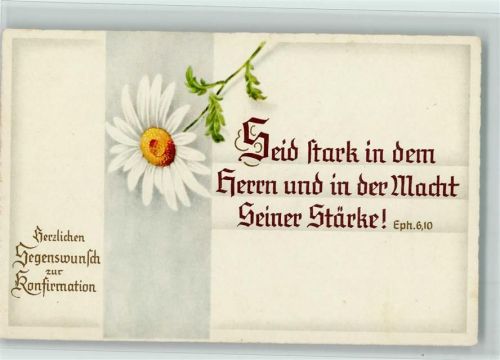 Christlicher Psalm, Margerite , gute Erhaltung Konfirmation