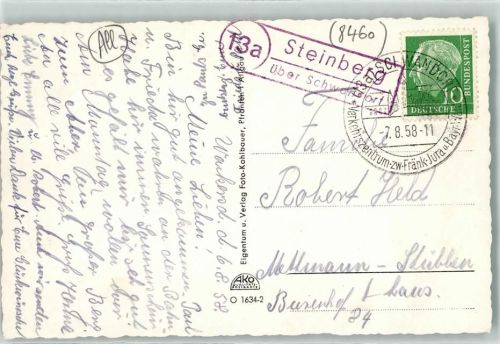 Schwandorf Landpoststempel Steinberg Foto Ako