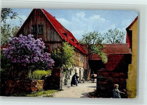 Serie 148 Nr. 2758 - Fliederbaum, Bauernhof - gute Erhaltung AK