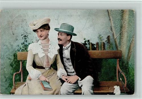 1906 Verlag Trenkler Serie 791-4 - Liebespaar auf der Parkbank, AK