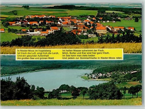 Nieder-Moos Panoramaansicht vom Ort u. vom See