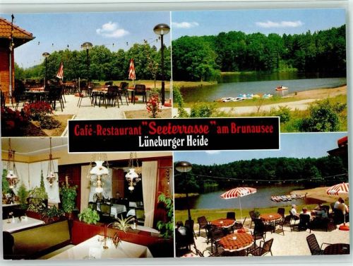 Bispingen Cafe Seeterrasse am Brunausee Innenansicht Terrasse