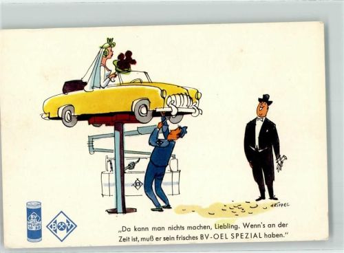 BV-Öl Spezial Hochzeit Braut Hebebühne sign Riffel