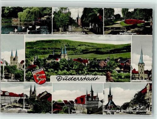 Duderstadt Schwanenteich RathausWesterturm