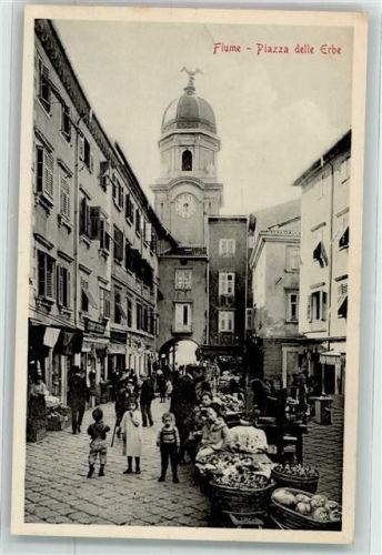 Rijeka Piazza delle Erbe Marktszene
