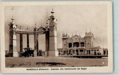 Palermo Mondello Ingresso allo Stabilimento dei Bagni Oldtimer