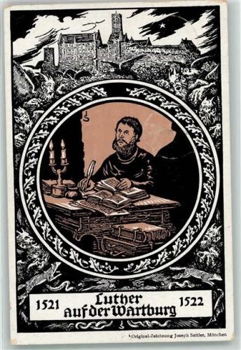 Eisenach Auf der Wartburg Bücher Tintenfass Joseph Sattler Luther-Gedächtnis-Feier 1921