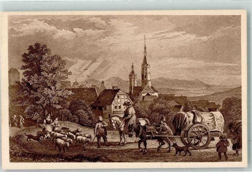 Sangerhausen Serie Der Harz in Bildern II No.14 Zeichnung sign. L.Richter