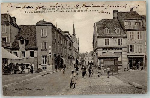 Montbeliard Place Velotte et Rue Cuvier Bank Fahrrad